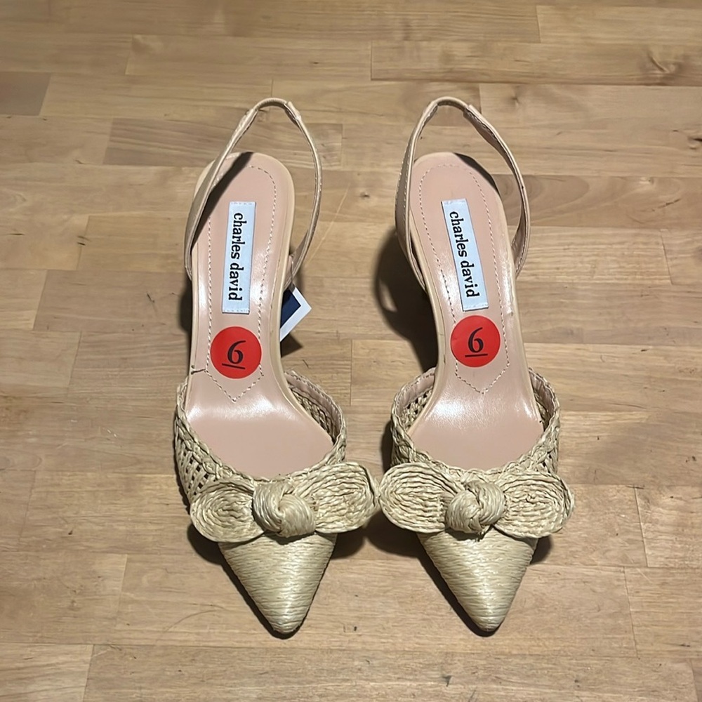 Charles David slingback kitten heels